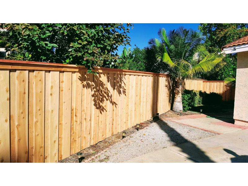 Side View of Wooden Fence Property Wall